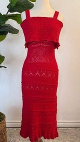 Jealous Tomato || Elegant Red Knit Dress Photo 0