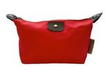 Bovano Small Vinyl Zip Top Makeup + Accessory Case Red Brown Faux Leather OS Photo 0