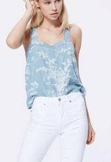Paige Rayna Tank Indigo Tropical Toile Du Joy XS Photo 0