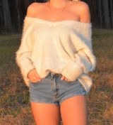 DKNY Fuzzy  Jeans Sweater Photo 0