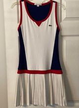 Lacoste  Sport Dress size 38 length 33” bust 30 color navy blue ,red and white Photo 0