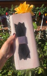 Ted Baker champagne pink with black bow evening bag Photo 0