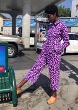 Nooworks Jumpsuit World Domination Animal Long-Sleeve Denim Cheetah Spot XXL GUC Photo 0