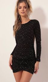 Lucy in the Sky Backless Mini Black Dress Photo 0