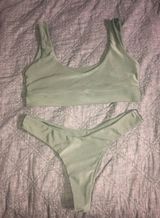 Romwe Army Green Bikini Set Photo 0