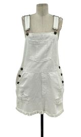 Show Me Your Mumu Georgia Overalls Dress White Denim Size Large Photo 0