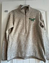 Antigua PHILADELPHIA EAGLES WOMENS OATMEAL FORTUNE EDITION QTR ZIP Photo 0