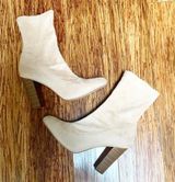 Vegan Suede Boots Tan Size 8.5 Photo 0