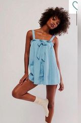 Free People Intimately Forever Young Romper in Milky Blue Size XS RT $78 NWOT Photo 0