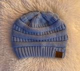 C.C. Blue Beanie Knit Hat Photo 0
