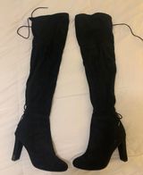 Black Knee High Boots Size 7.5 Photo 0