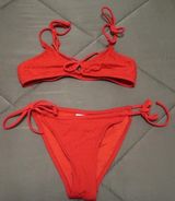 Top Shop Red Swim Set Photo 0