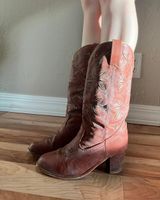 Red Cowgirl Boots Size 8 Photo 0