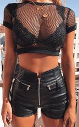 Tiger Mist Leather Shorts Photo 0