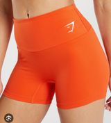 Women’s Gymshark Training Tight Shorts Orange Small Photo 0