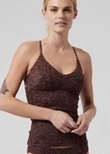 ATHLETA Triangle Tankini Top Camo Flora Decadent Chocolate Size D-DD NWT Photo 0