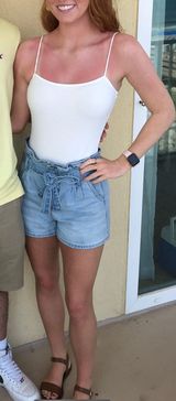 White Ribbed Bodysuit Photo 0