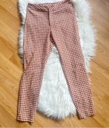 PS LA PacSun Pants Plaid Brown Burt Orange Skinny Leg 10” rise Size Medium Photo 0