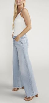 Silver Jeans NWOT High Rise Suki Wide Leg Jeans Size 33 TALL Photo 0