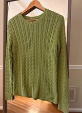 Duck head  Classic Ribbed‎ Green Crew Neck Sweater Size Medium Photo 0