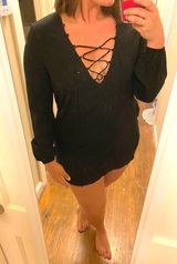 Blaque Label Lace Up Black Dress Photo 0
