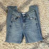 ZARA  Jeans Womens 2 EUR 34 Blue Straight Leg Denim Blue Grunge Skater Photo 0