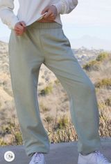John Galt Light Green Straight Leg Sweatpants Photo 0