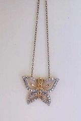 Y2K Butterfly Necklace Gold Photo 0