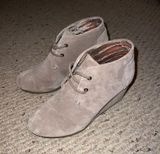 Toms  Wedge Suede Booties Photo 0
