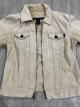 Corduroy Jacket Womens XS Tan Trucker Western Y2K Full Zip 07 Photo 0