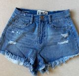 High Waisted Denim Shirts Blue Size 4 Photo 0