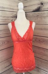 Vintage Y2K L8er Coral Lace V Neck Cami Tank Top Pink Size M Photo 0