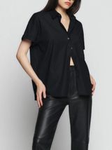 Reformation Caleb oversized shirt black button down Photo 0