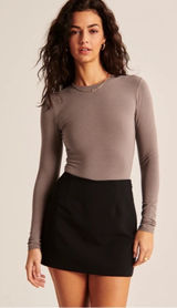 Abercrombie Long-Sleeve Cotton Blend Bodysuit Photo 0