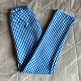 Urban Outfitters Casey Kick Flare Blue Gingham pant Photo 0