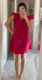 La Ven Pink Ruffle Dress Photo 0