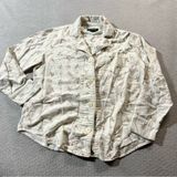 Lauren Ralph Lauren White Pink Floral print 100% cotton Pajama Top Small EUC Photo 0