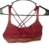 Lululemon Size 6 Free To Be Strappy Striped Padded Sports Bra Photo 0
