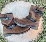 Rag and Bone  Double Strap Suede Moto Boots size 38  Photo 0