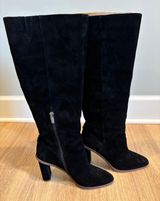 Black Suede Knee High Boots Photo 0