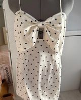 White Polka Dot Dress with Bow Photo 0