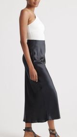 Abercrombie & Fitch Black Satin Skirt Photo 0