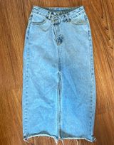 Sweaty rocks Assumetrical High Waist Denim Midi Skirt size XS Photo 0