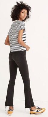 Madewell Black Distressed Demi Boot Jeans Photo 0