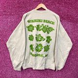 Waikiki Beach Honolulu Hawaii Golden Hour Crewneck One Size Photo 0