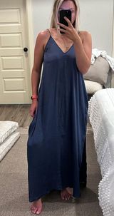 Flowy Maxi Dress Blue Size M Photo 0