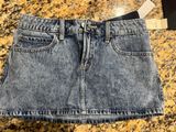 Low rise denim mini skirt Photo 0