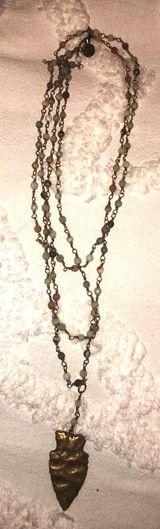 Raw & Rebellious Beaded Arrow Necklace  Photo 0