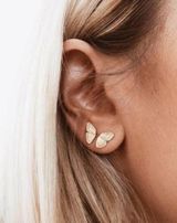 Boutique 1 Pair Half Butterfly Stud Earrings  Photo 0