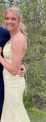 Light Yellow Prom Dress Photo 0